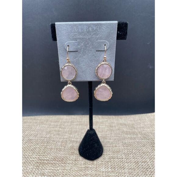 Elegant Pink Drop Earrings - Picture 5 of 6